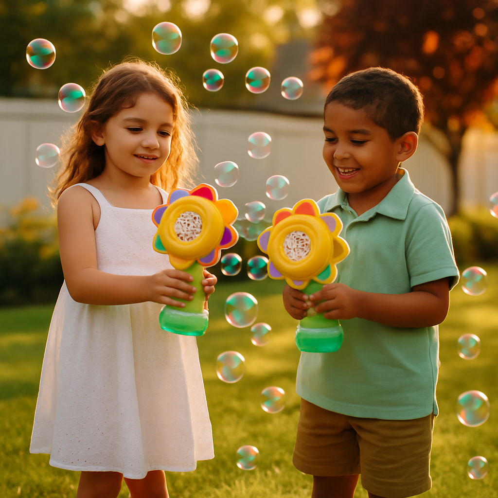Bubble Machine with Lights for Kids - Dancing Sunflower