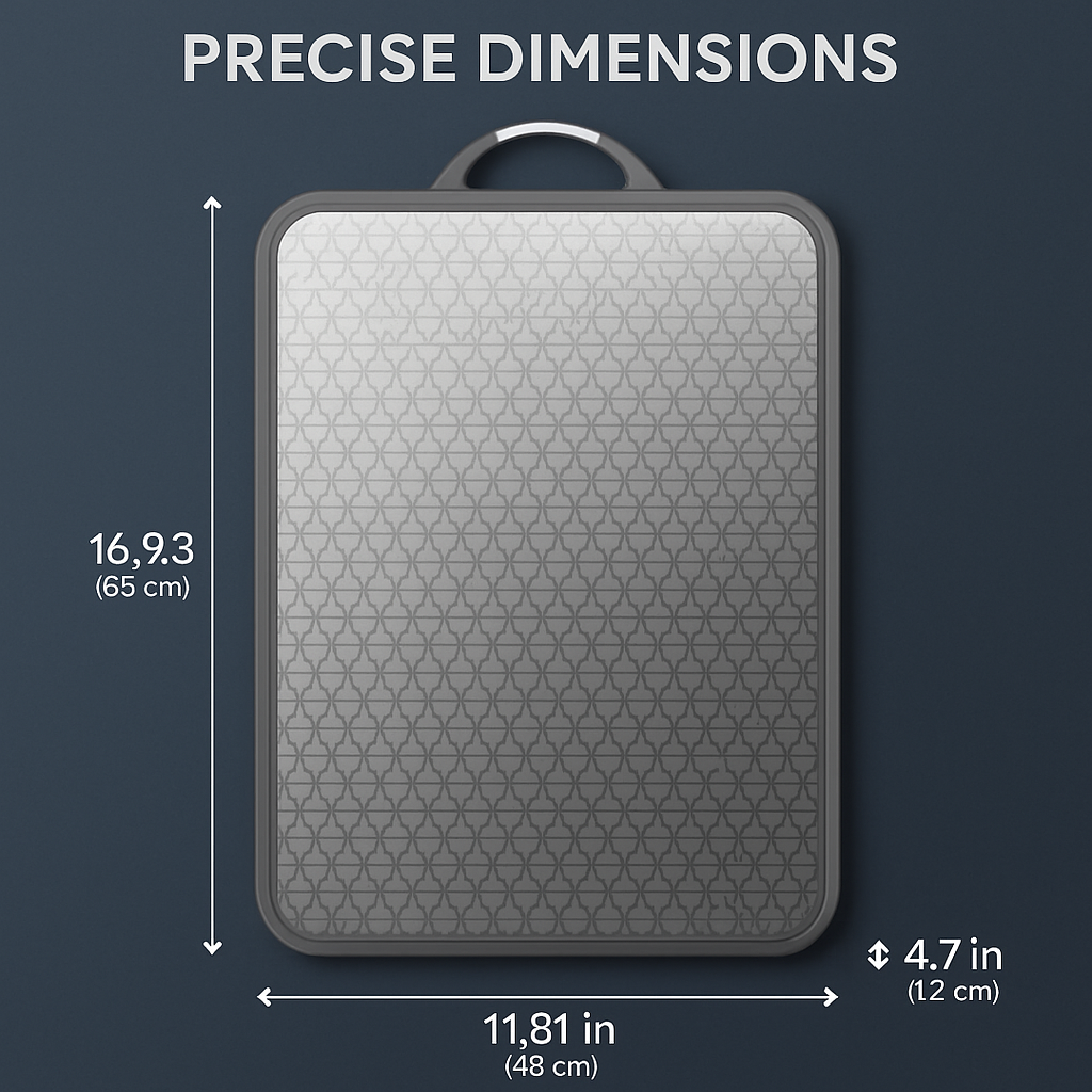 Double-Sided Cutting Board with Stainless Steel Mesh