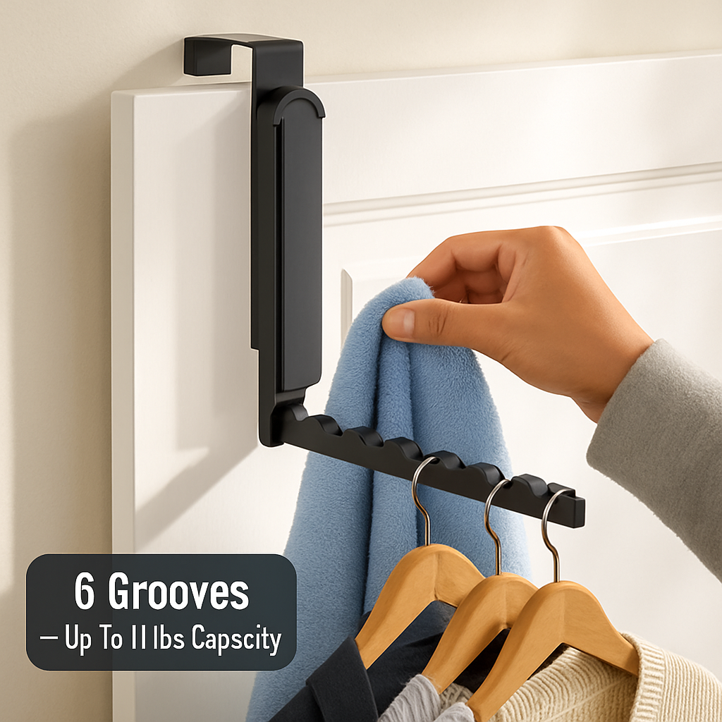 Over The Door Hanger Hooks for Clothes, Foldable