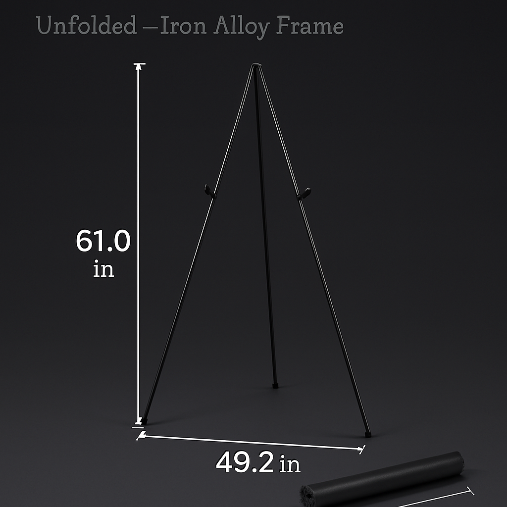 Easel Stand for Display with Collapsible A-Frame