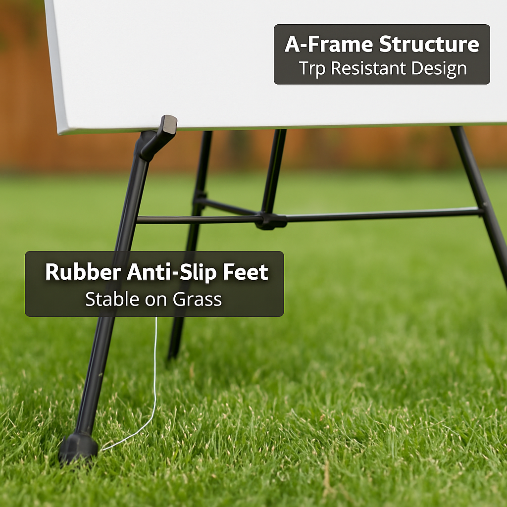Easel Stand for Display with Collapsible A-Frame