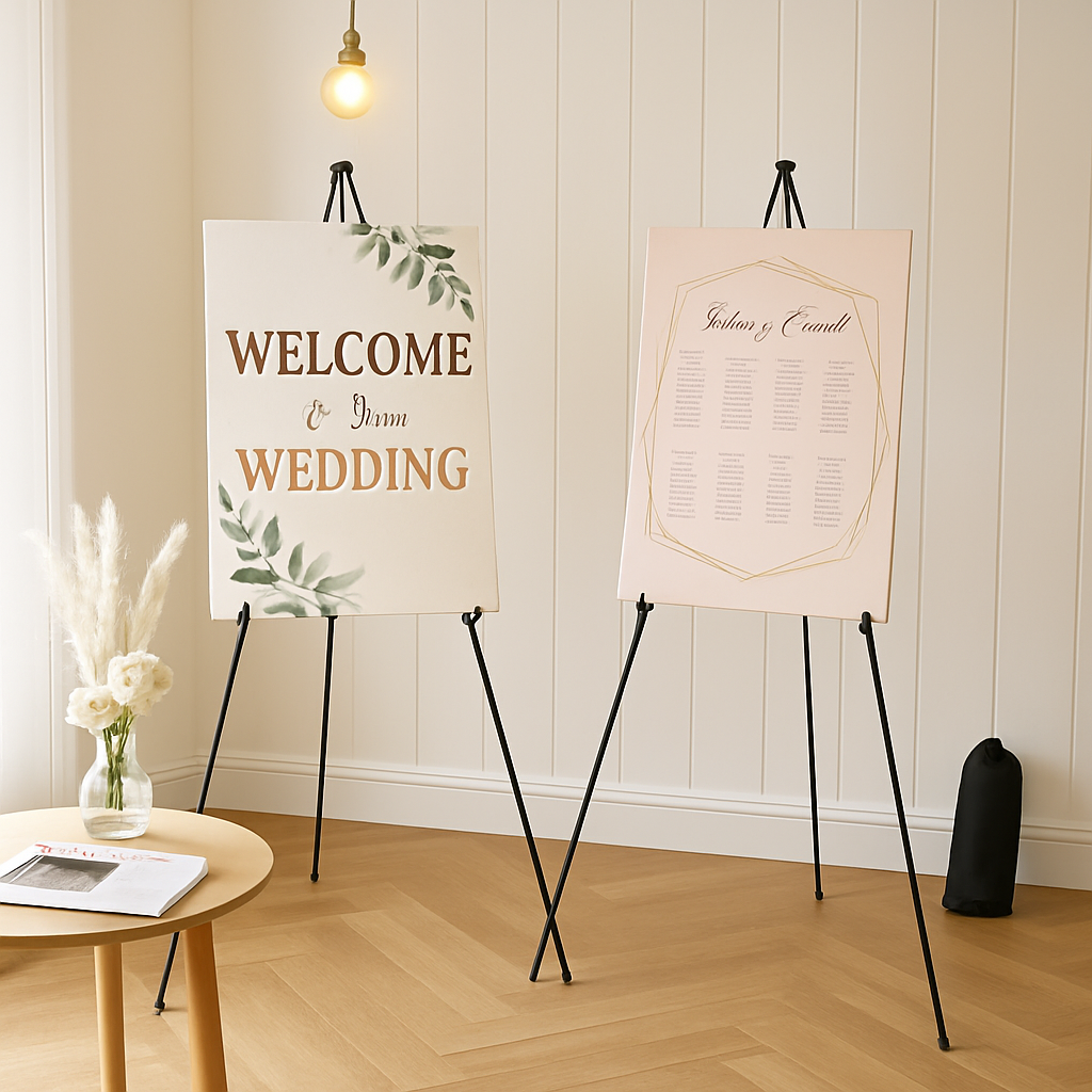 Easel Stand for Display with Collapsible A-Frame