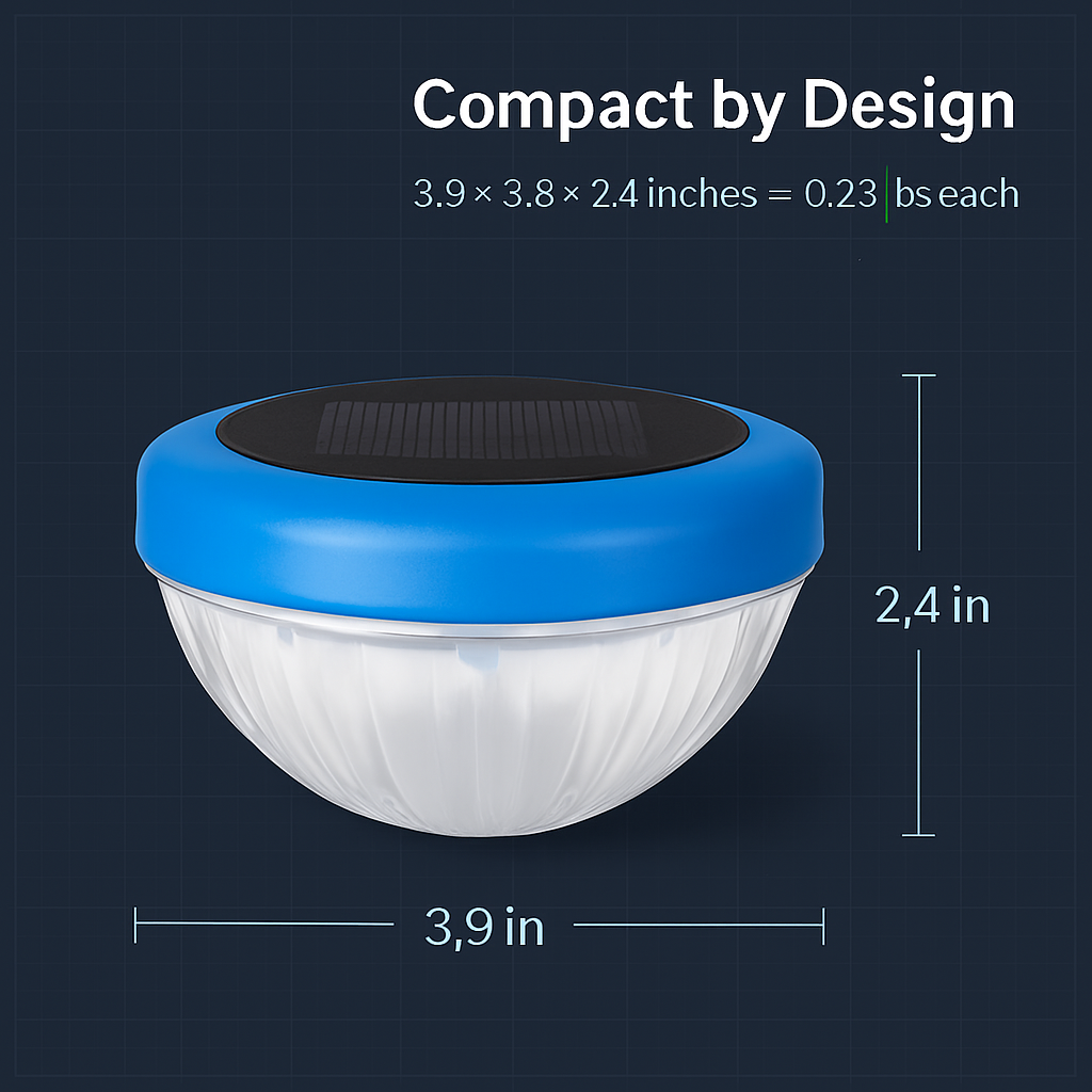 Solar Powered Floating LED Pool Light with Gradient Colors