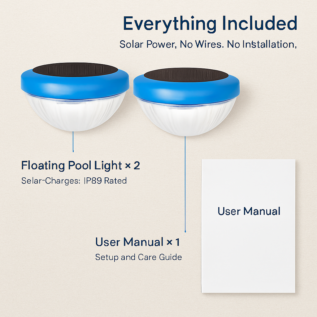 Solar Powered Floating LED Pool Light with Gradient Colors