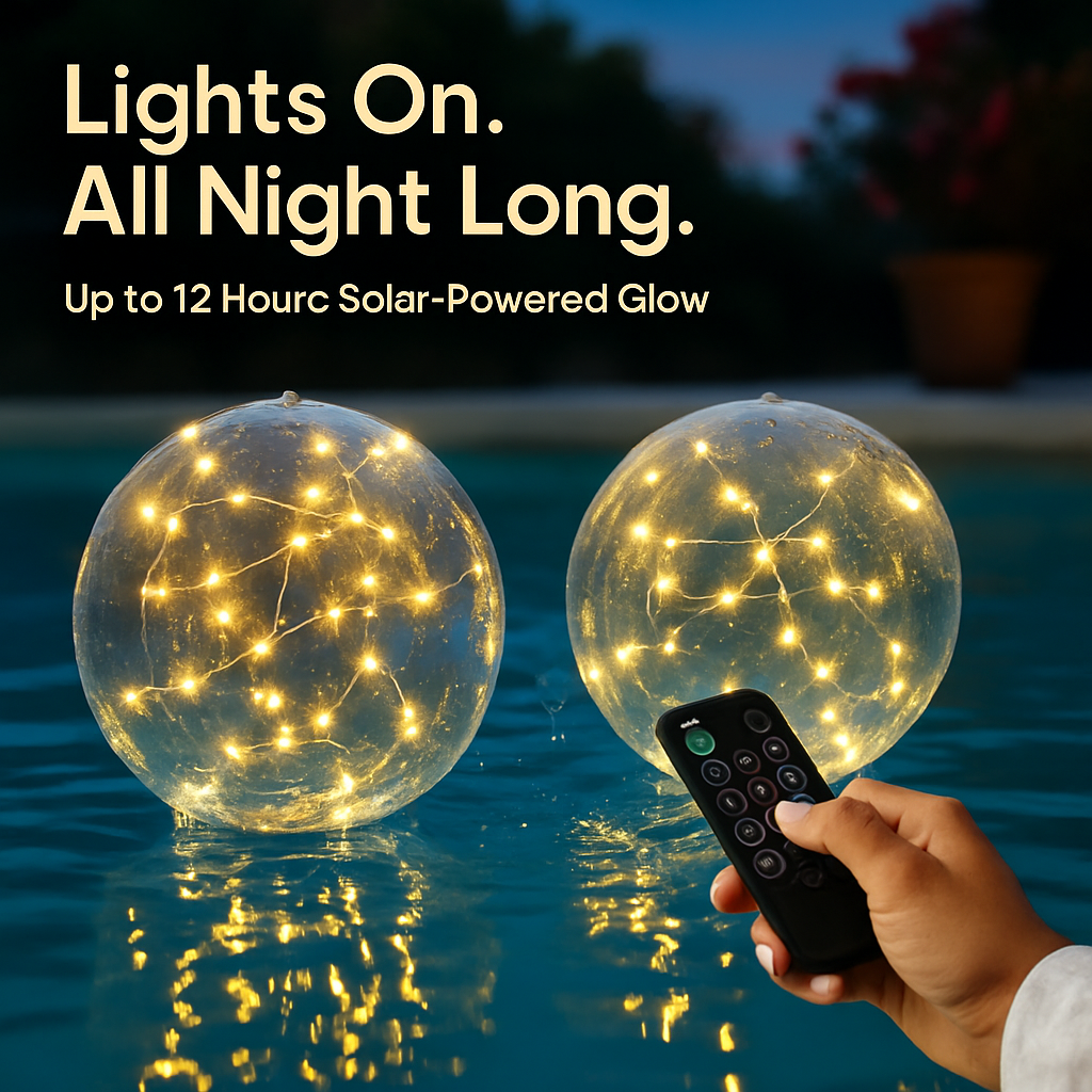 Floating Pool Lights: Solar Powered LED Balls with Remote