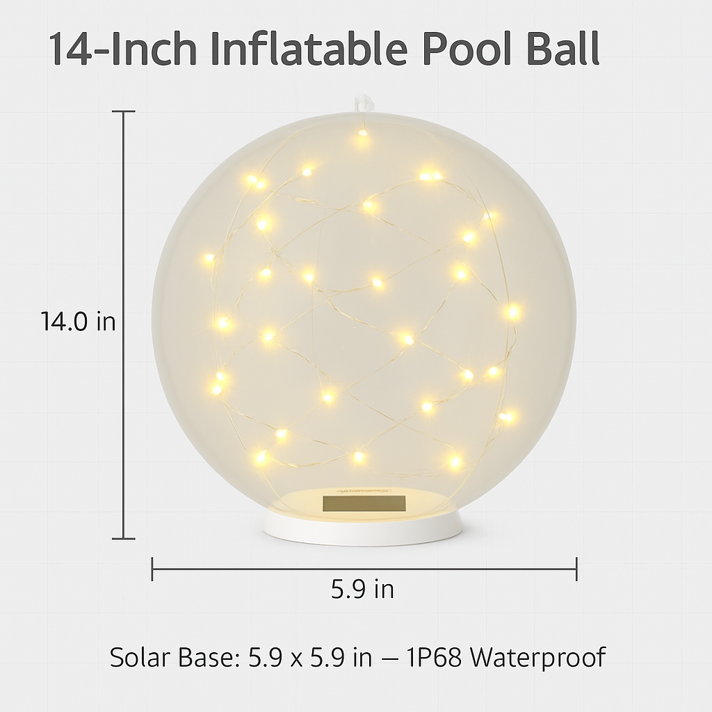 Floating Pool Lights: Solar Powered LED Balls with Remote