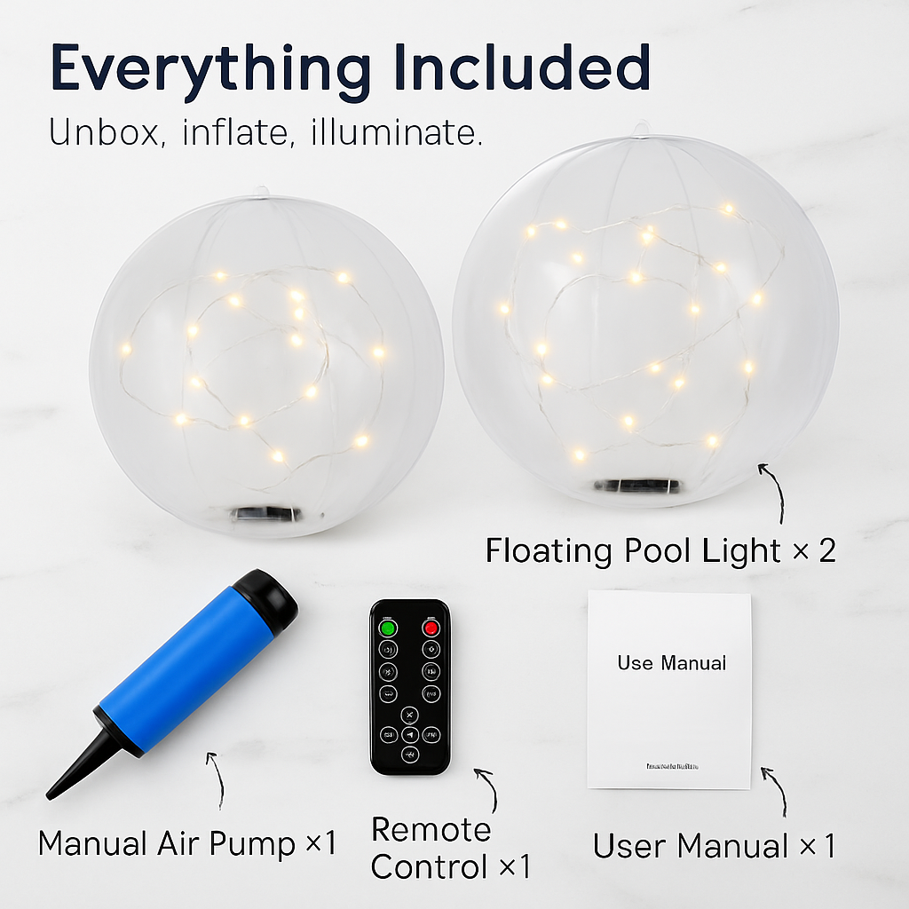 Floating Pool Lights: Solar Powered LED Balls with Remote
