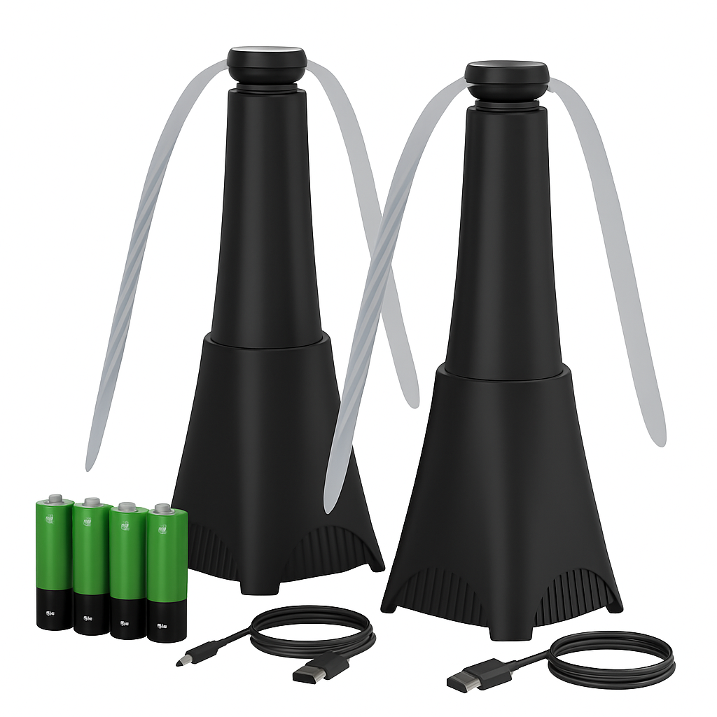 Portable Reflective Fly Repellent Fan with Soft-Stop Blades