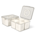 Airtight Fruit Storage Containers - 4-Compartment