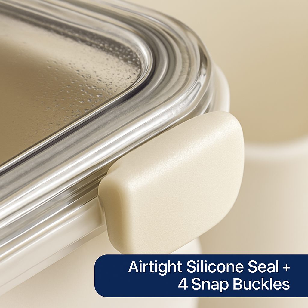 Airtight Fruit Storage Containers - 4-Compartment