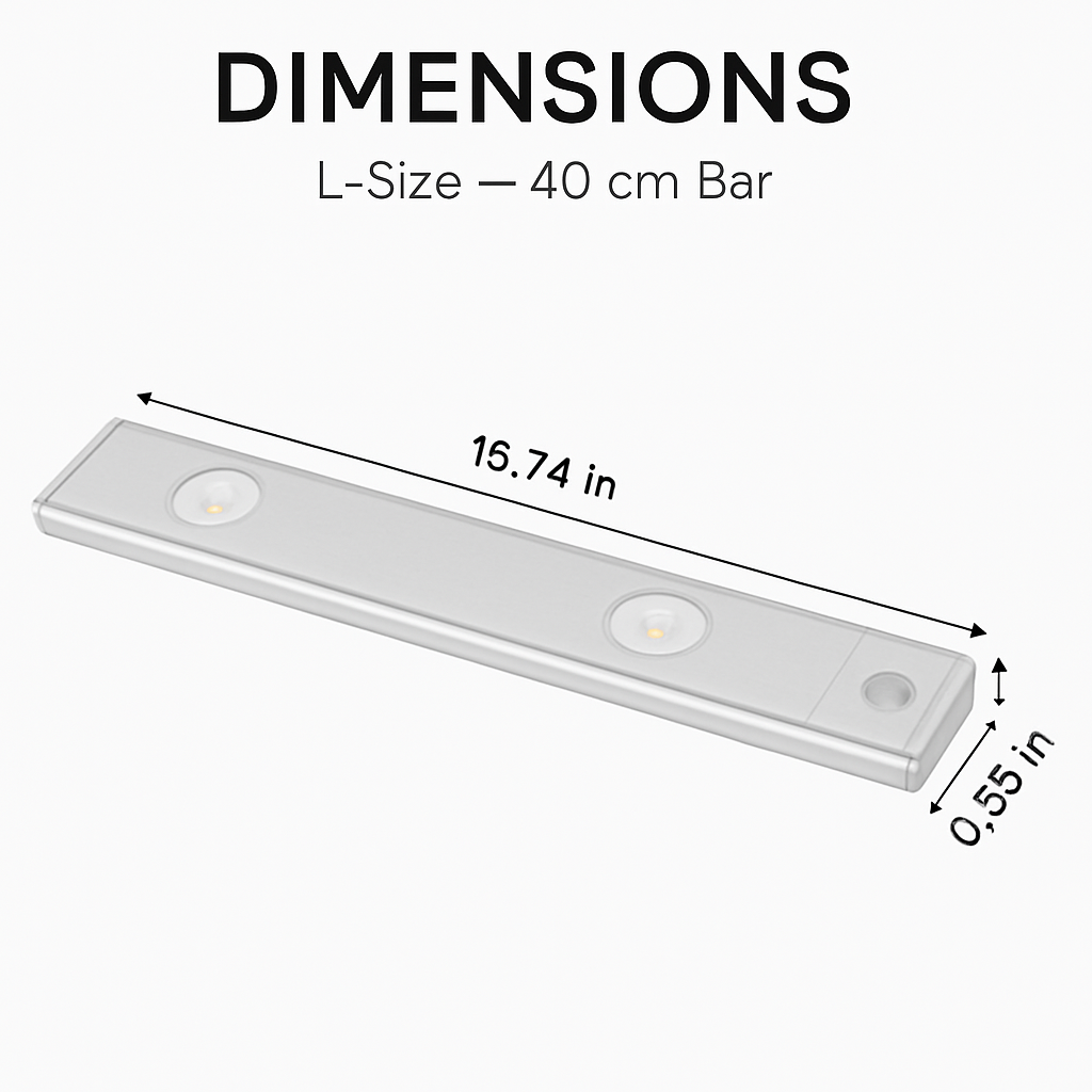 Rechargeable Cabinet Light with Motion Sensor - Silver