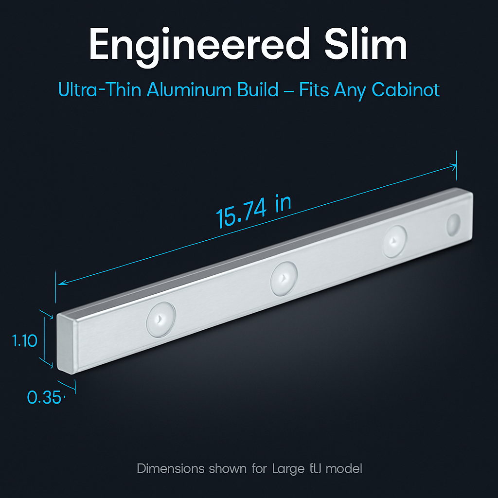 Rechargeable Cabinet Light with Motion Sensor - Silver