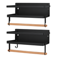 Magnetic Spice Racks for Refrigerator with Paper Holder
