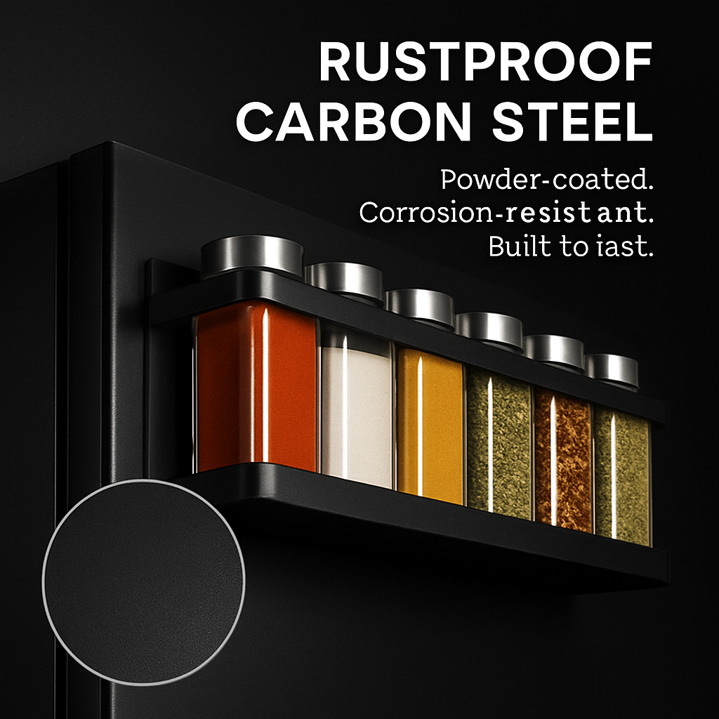 Magnetic Spice Racks for Refrigerator with Paper Holder