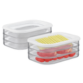 Deli Meat Container with Lid, Stackable Fridge Organizer