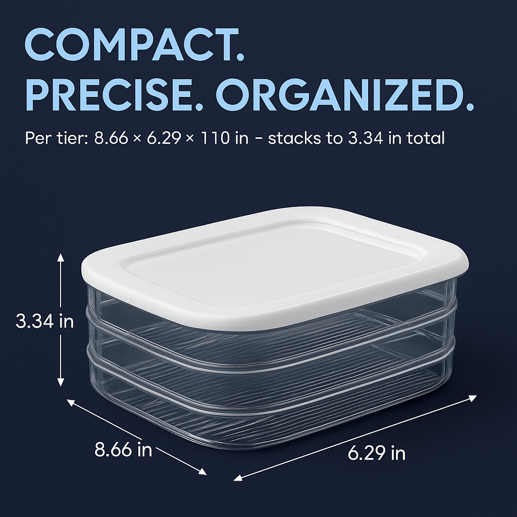 Deli Meat Container with Lid, Stackable Fridge Organizer