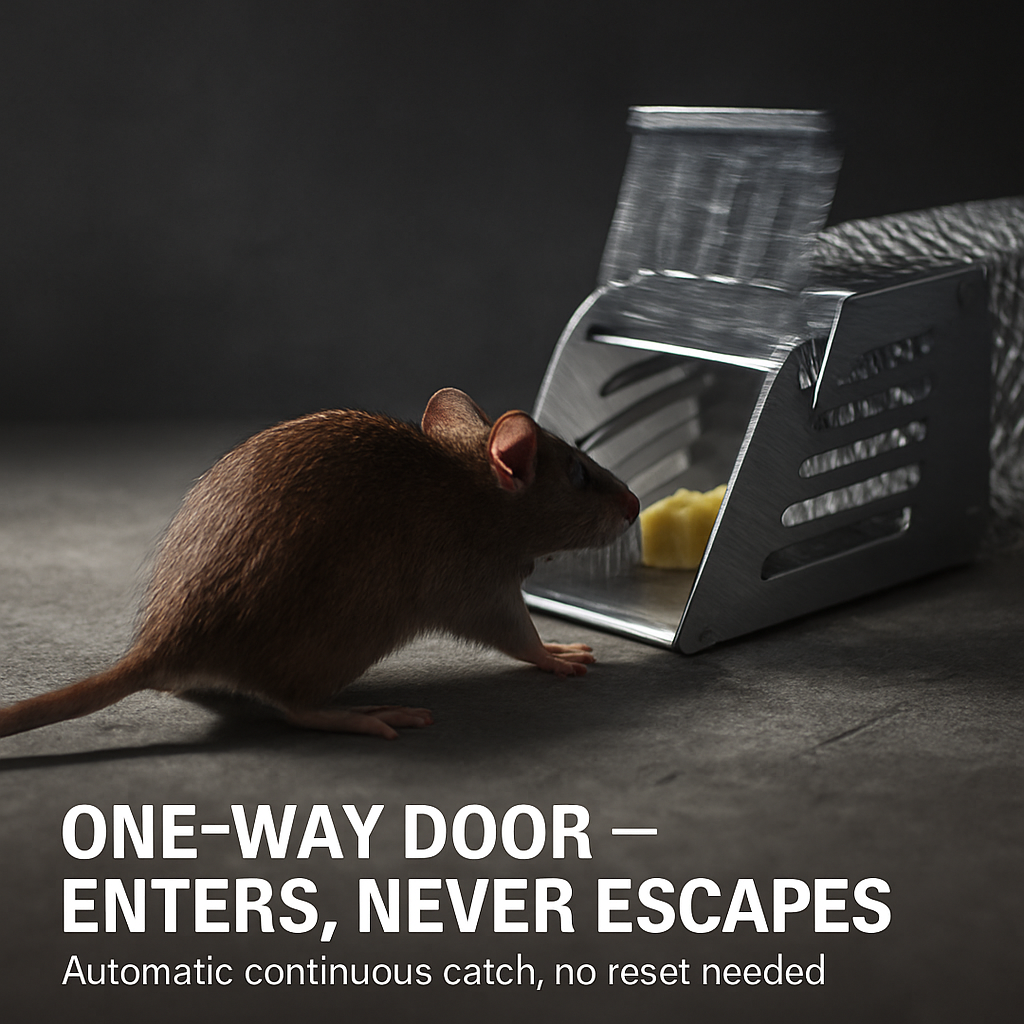 Humane Mouse Trap Cage - No Assembly, Reusable Live Catch