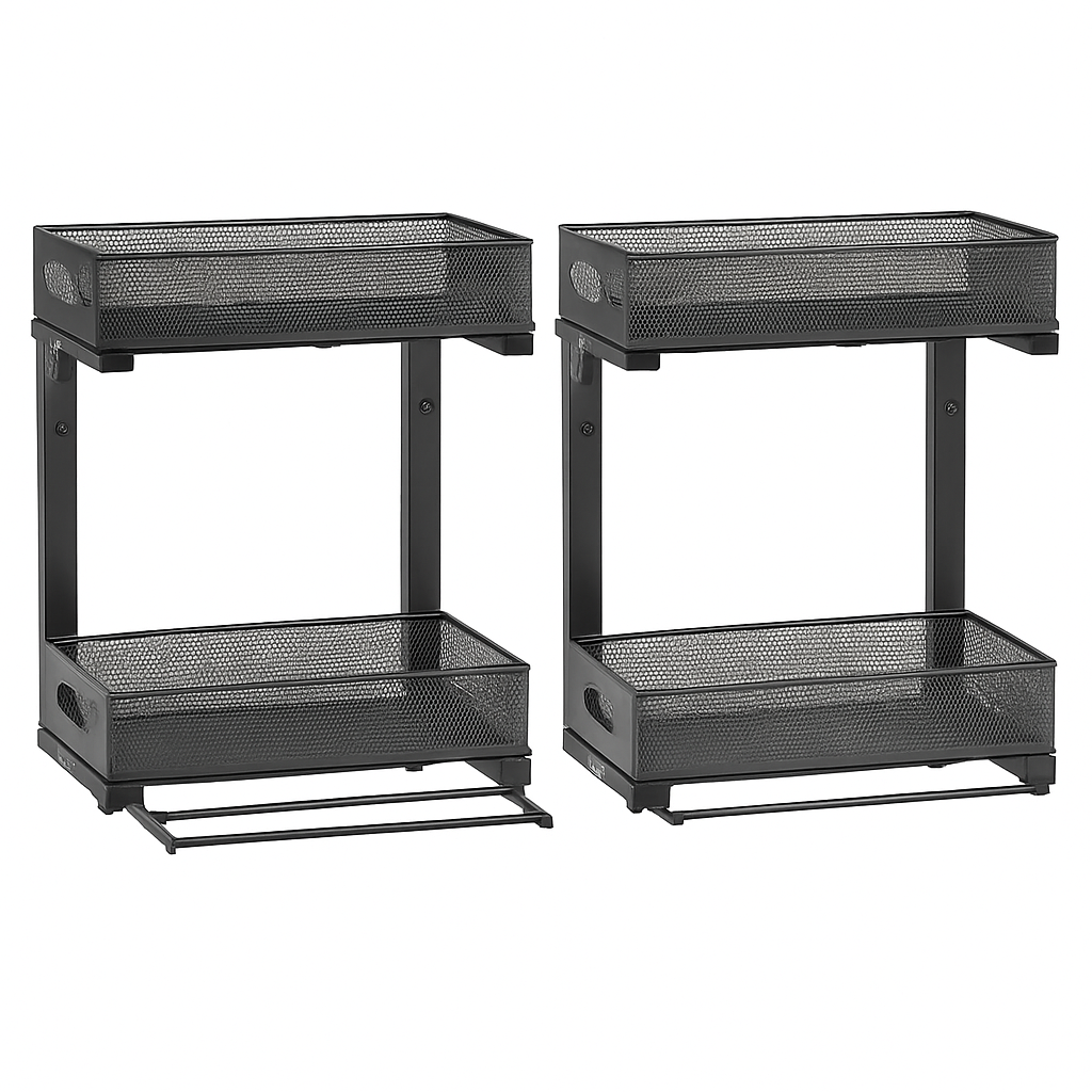 Under Sink Organizer - 2-Tier Pull-Out Baskets