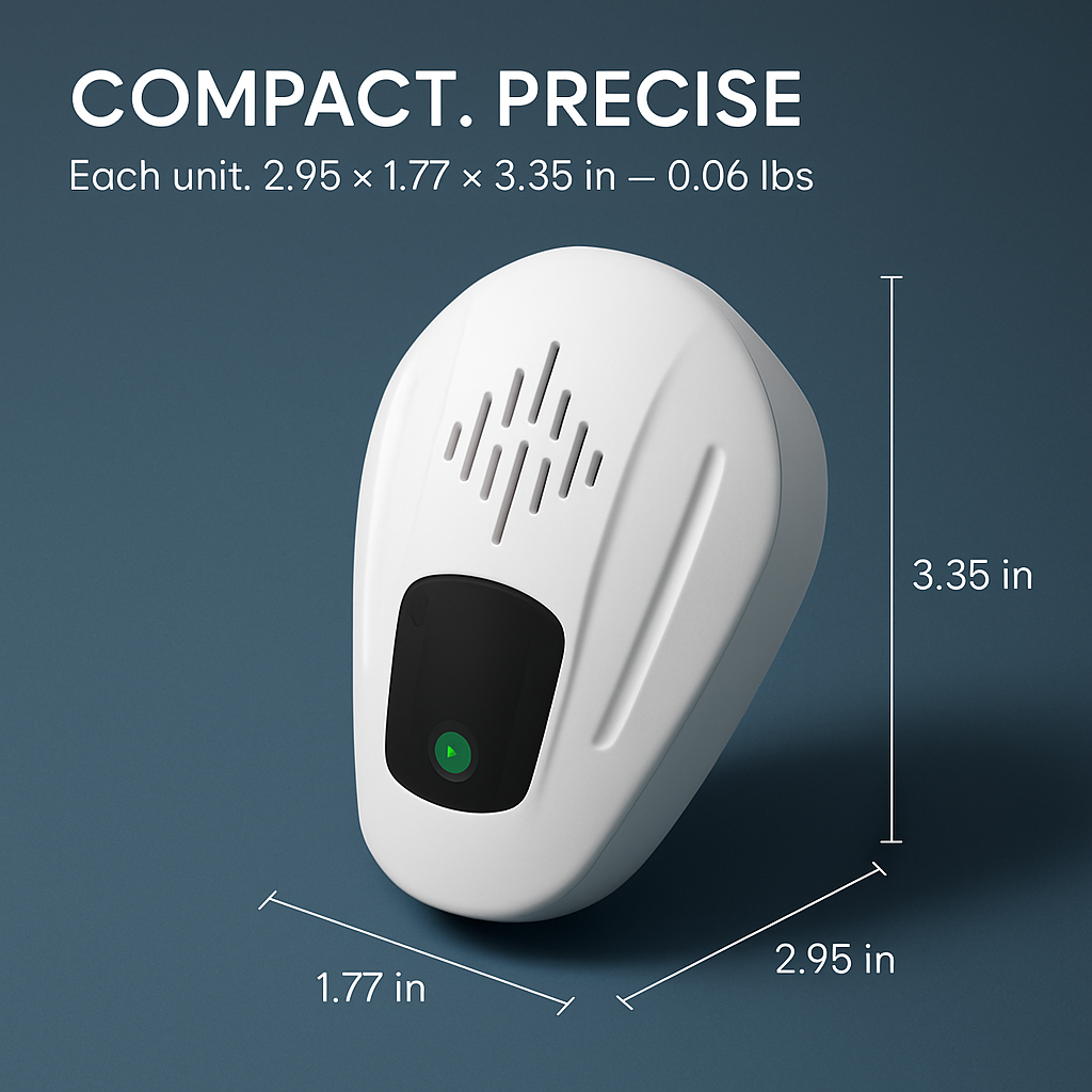 2 Pack Pest Control Device for Mosquitoes Cockroaches Rats Plug In Ultrasonic Insect Repellent Indoor for Bedroom Garage Warehouse Office