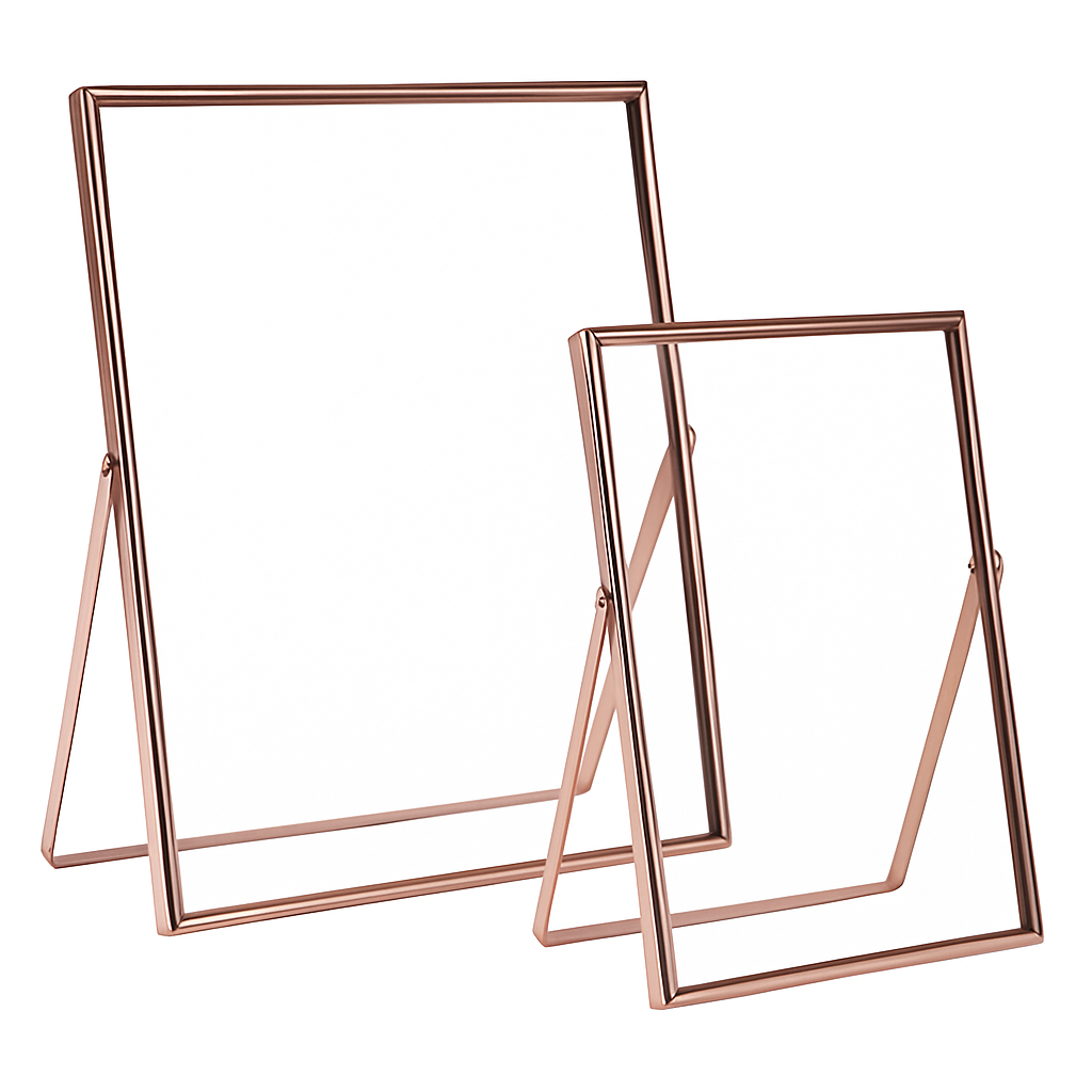Rose Gold Metal Picture Frame, 2-Pack Set
