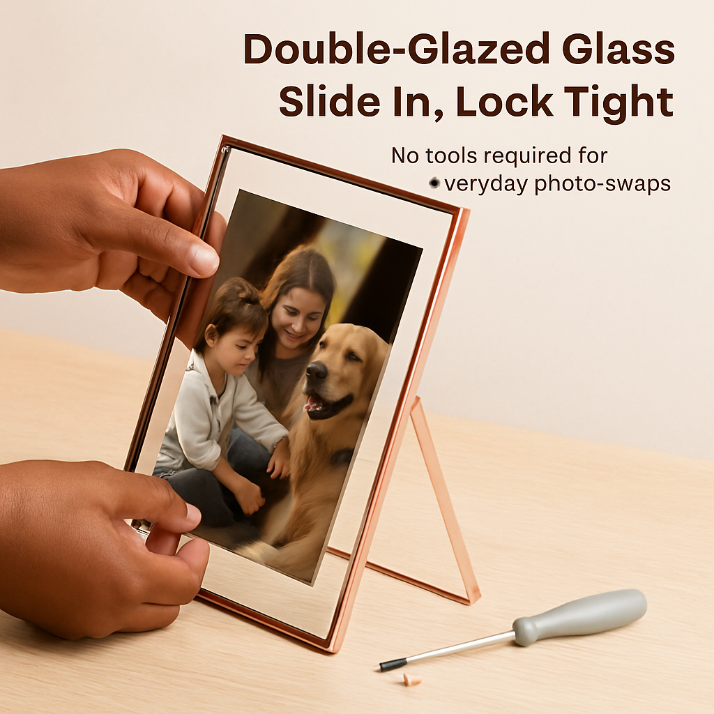 Rose Gold Metal Picture Frame, 2-Pack Set