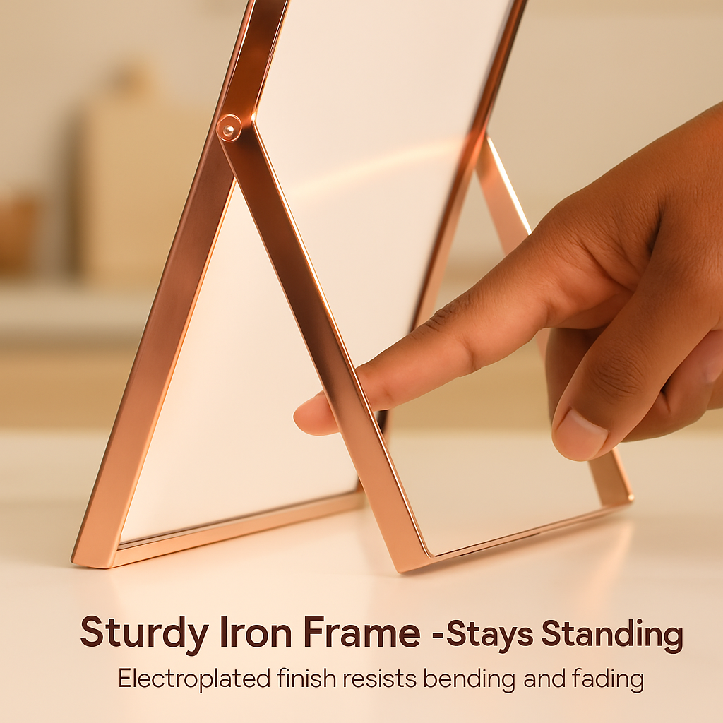 Rose Gold Metal Picture Frame, 2-Pack Set