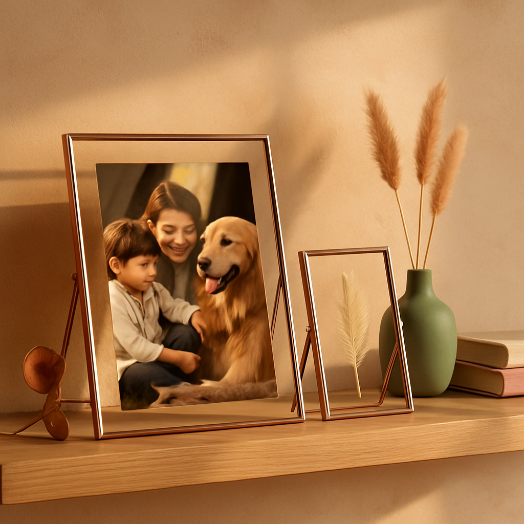 Rose Gold Metal Picture Frame, 2-Pack Set