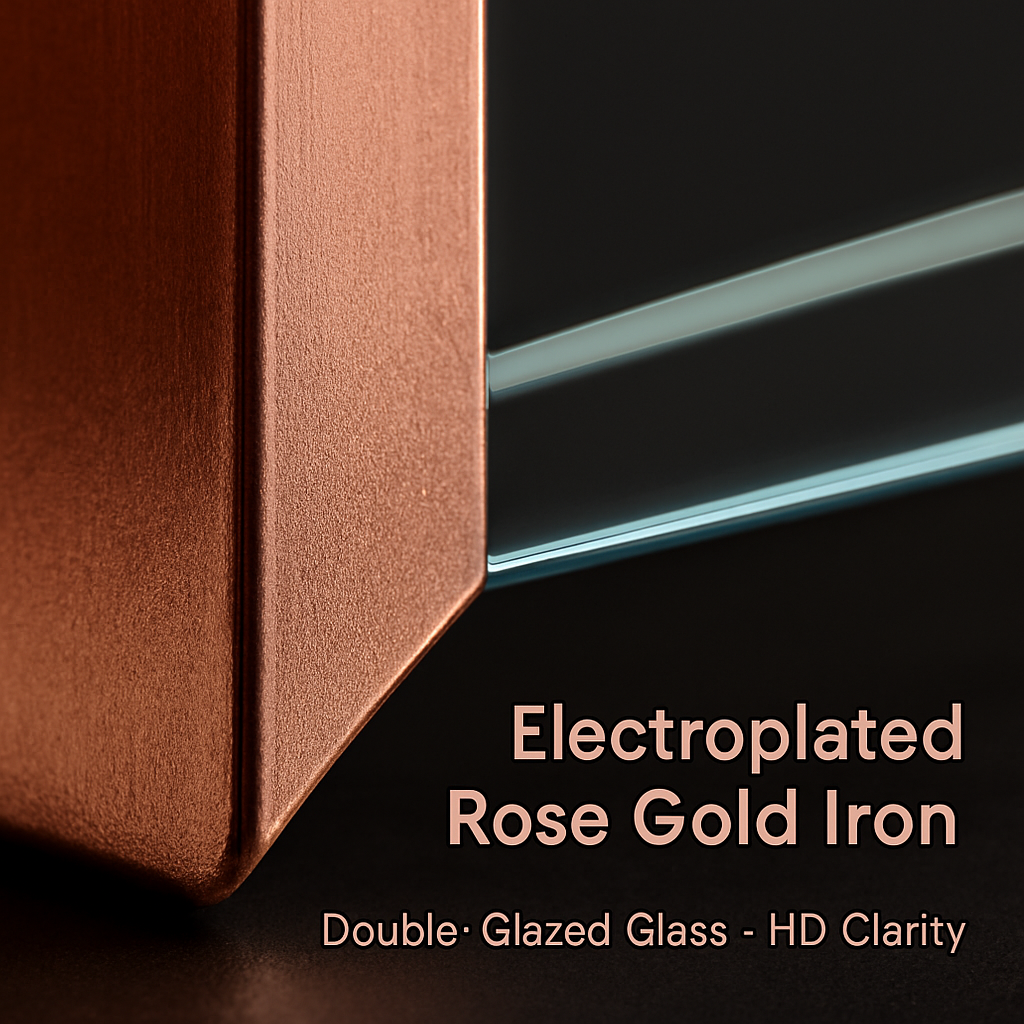 Rose Gold Metal Picture Frame, 2-Pack Set