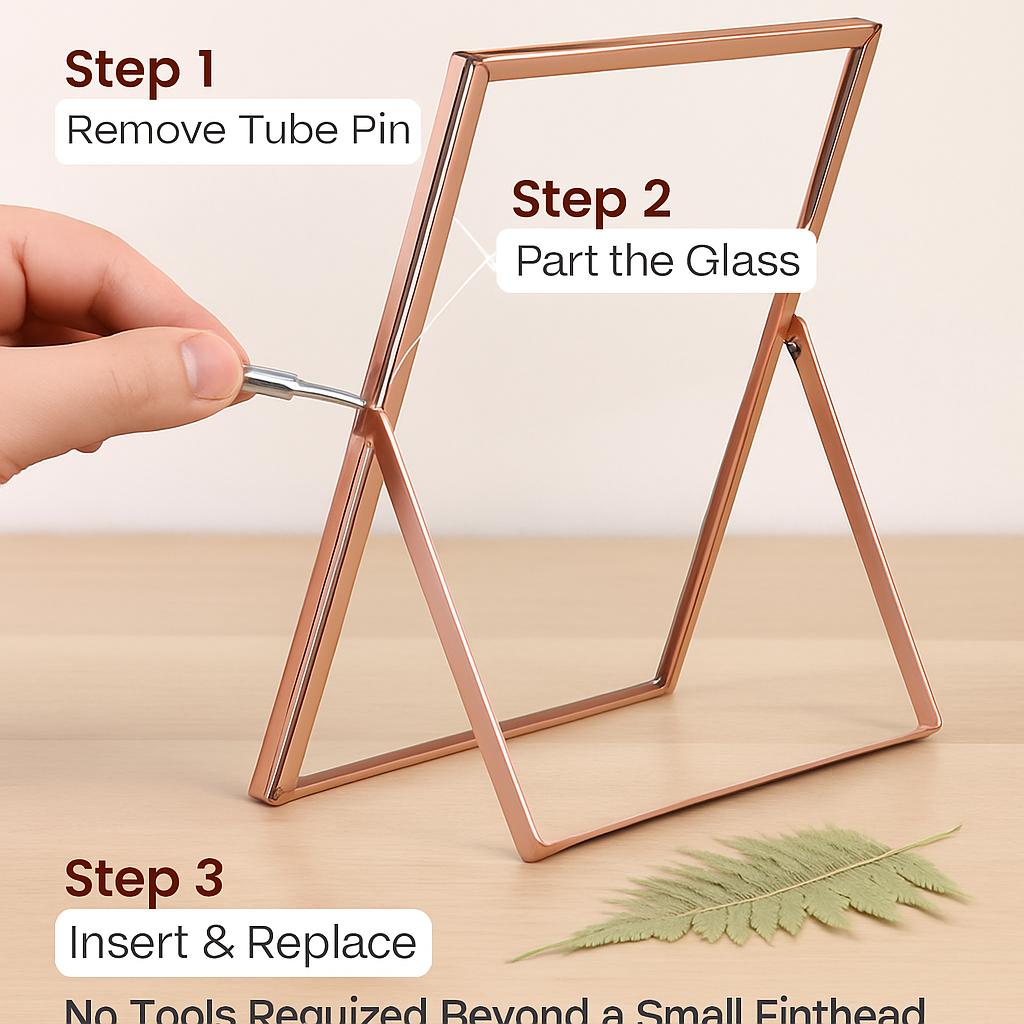 Rose Gold Metal Picture Frame, 2-Pack Set