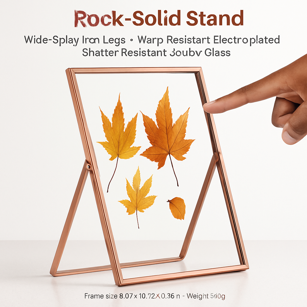 Rose Gold Metal Picture Frame, 2-Pack Set