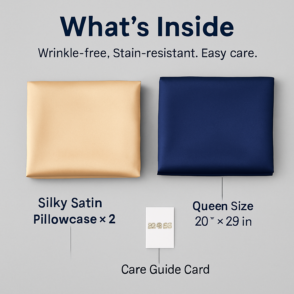 Soft Silky Satin Pillow Case for Hair and Skin