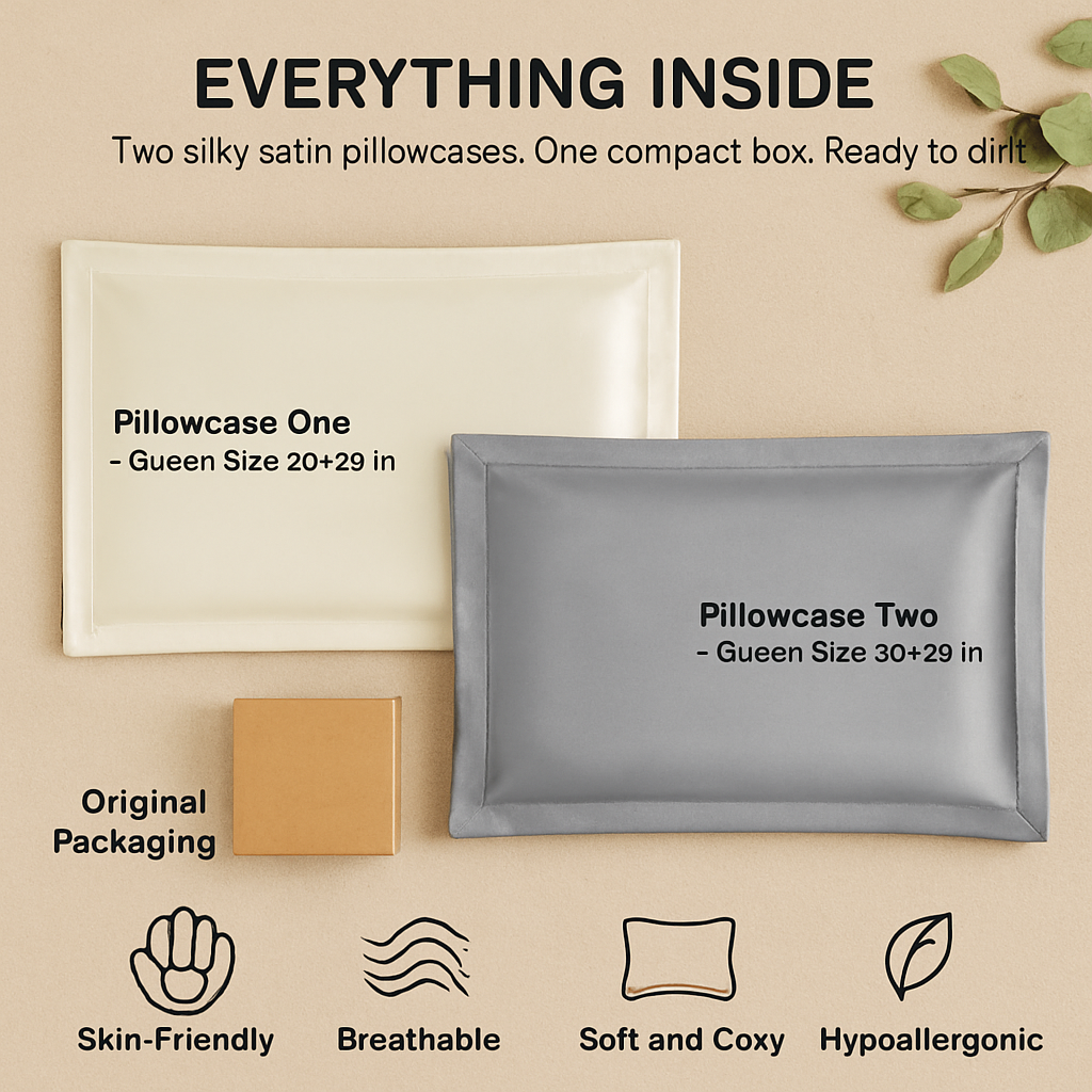 Soft Silky Satin Pillow Case for Hair and Skin