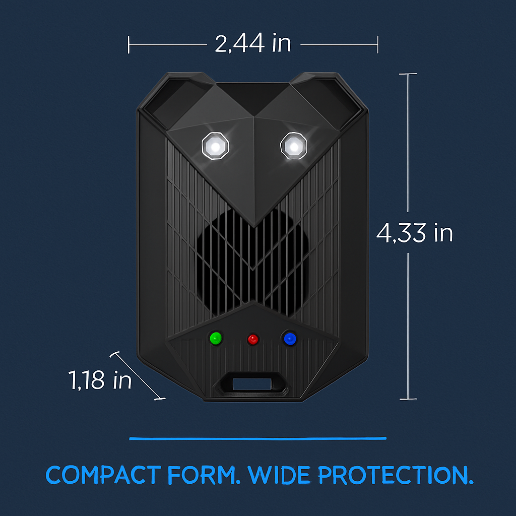 2 Pack Under Hood Ultrasonic Rodent Repeller Rodent Control Deterrent Chaser Blocker for Vehicle Indoor with Strobe Light 3 Power Supplies