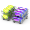 Adjustable Soda Can Organizers, 2-Tier, 12-Pcs