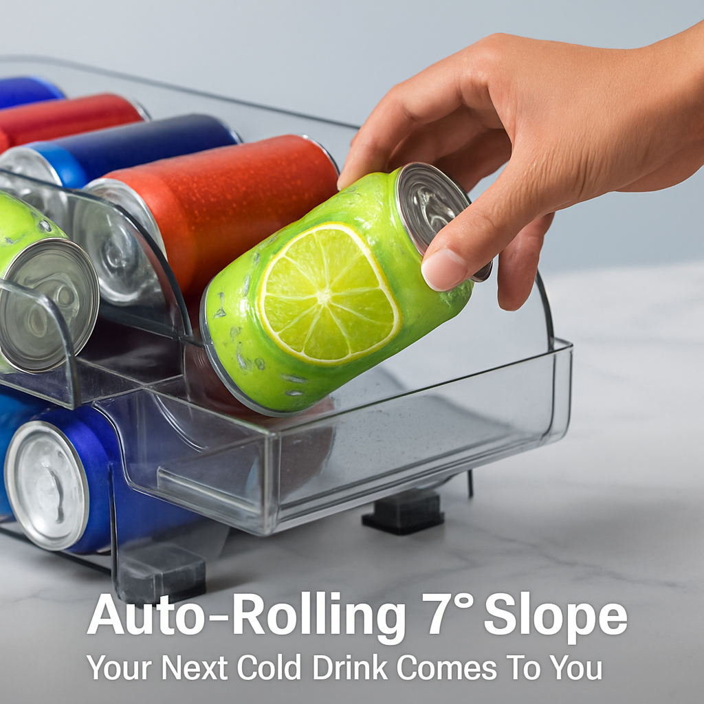 Adjustable Soda Can Organizers, 2-Tier, 12-Pcs