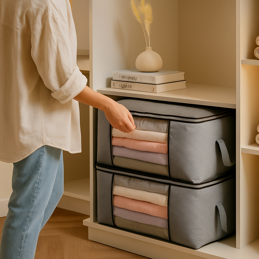 Clothes Storage Bag with Clear Window for Closet