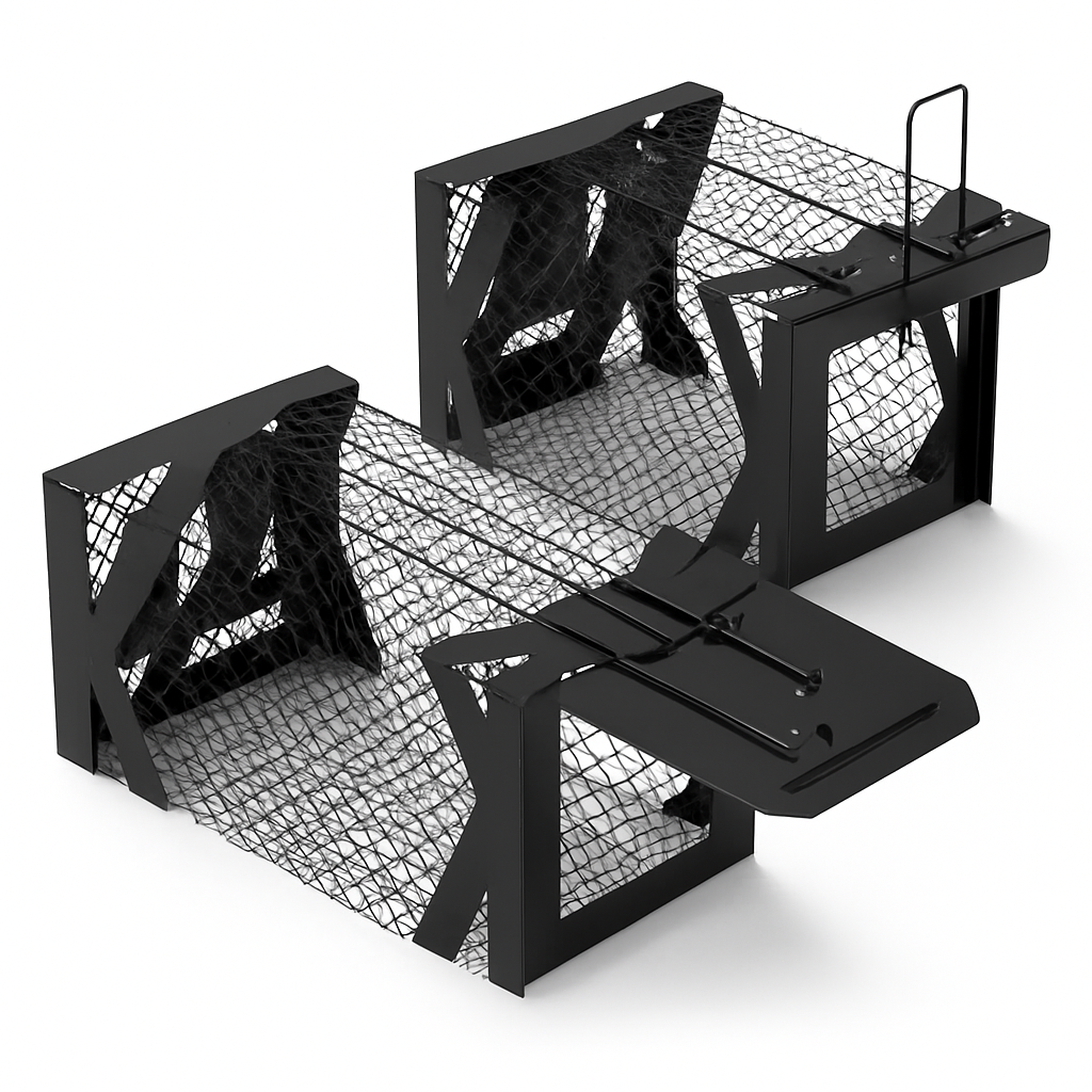 2Pcs Rat Traps Humane Live Mouse Cage Easy To Catch And Release For Voles Rats Mice Rodents Hamsters Reusable Indoor Outdoor Use