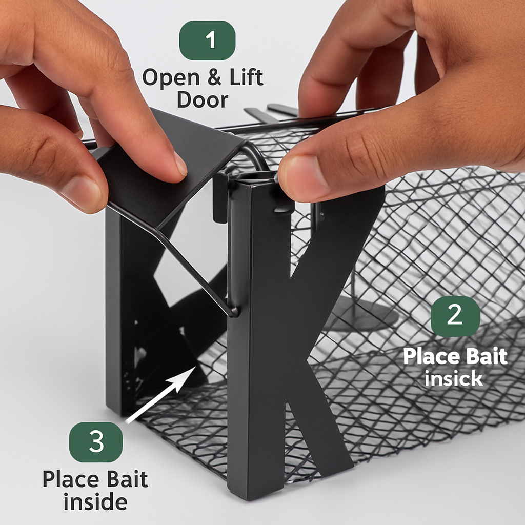 2Pcs Rat Traps Humane Live Mouse Cage Easy To Catch And Release For Voles Rats Mice Rodents Hamsters Reusable Indoor Outdoor Use