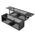 2Pack 15.35x4.72x3.94in 2-Door Humane Live Rat Trap Galvanized Iron Rodent Trap Cage Reusable for Home Garden Farm Warehouse