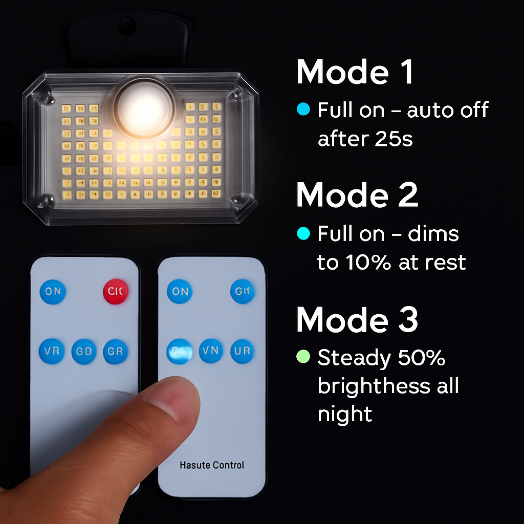 Solar Powered Wall Light with Motion Sensor and 4 Heads
