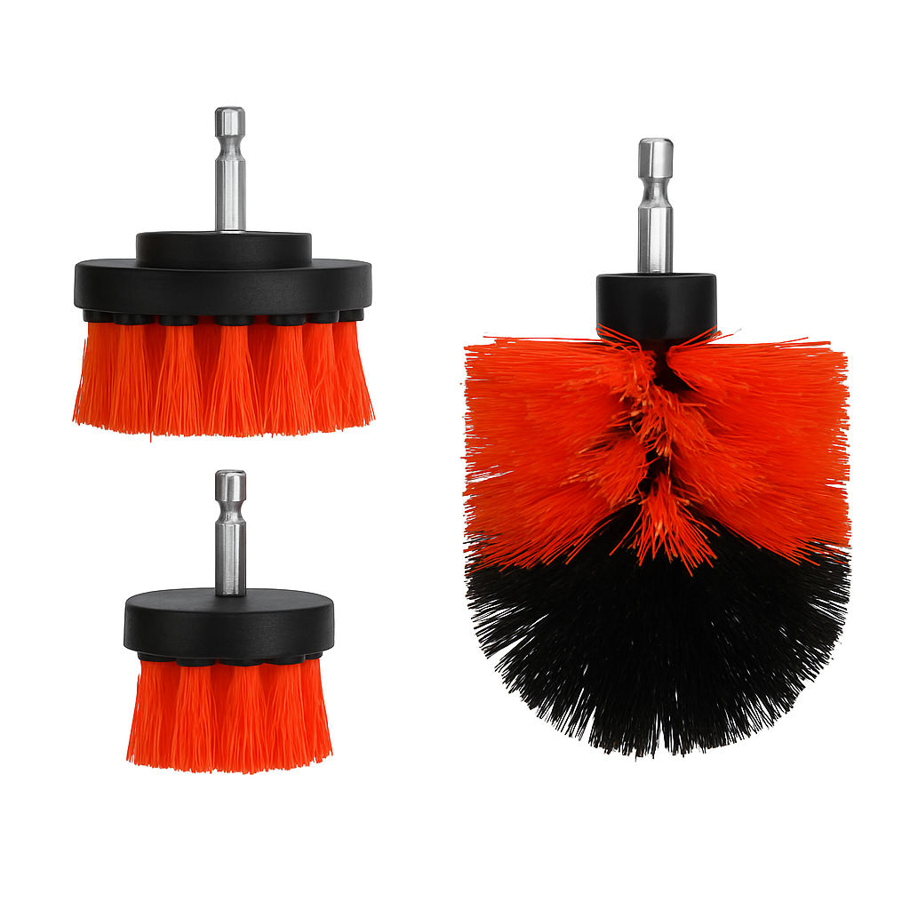 Drill Brush Cleaning Set for Tiles, Tubs & Sinks - Blue
