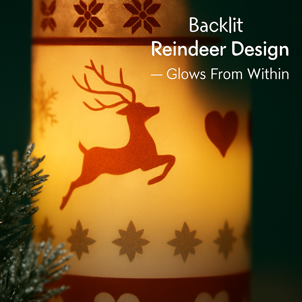 Christmas Flameless Candles Set for Home Decor