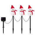 Solar Snowman Stake Light - 3 Pack, Warm White Outdoor Decor