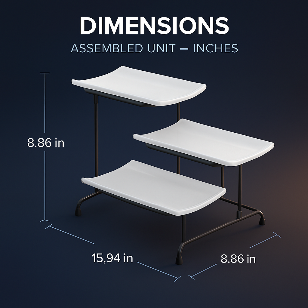 3-Tier Plastic Serving Tray Dessert Server Display Stand