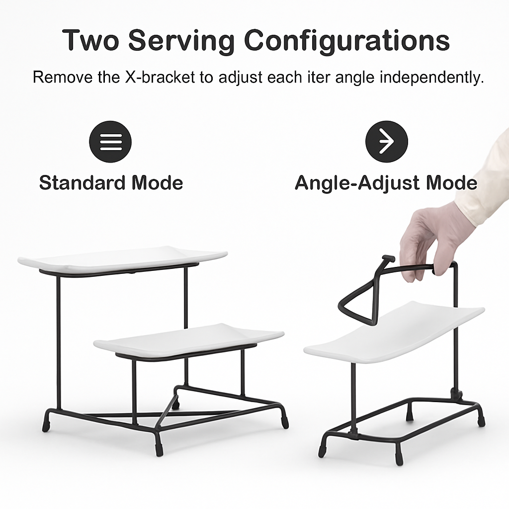 3-Tier Plastic Serving Tray Dessert Server Display Stand