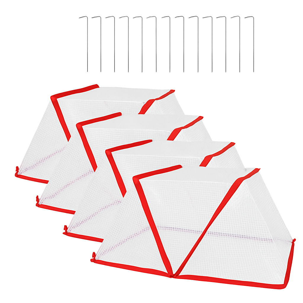 4Pack 31.50×12.99×13.39in Garden Row Accelerator Plants Covers Plant Net Cage Guard Greenhouse Covers Protect Seedling Fruit Vegetable Rows From Frost