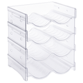 4 Tier Bottle Storage Holder - Transparent Stackable