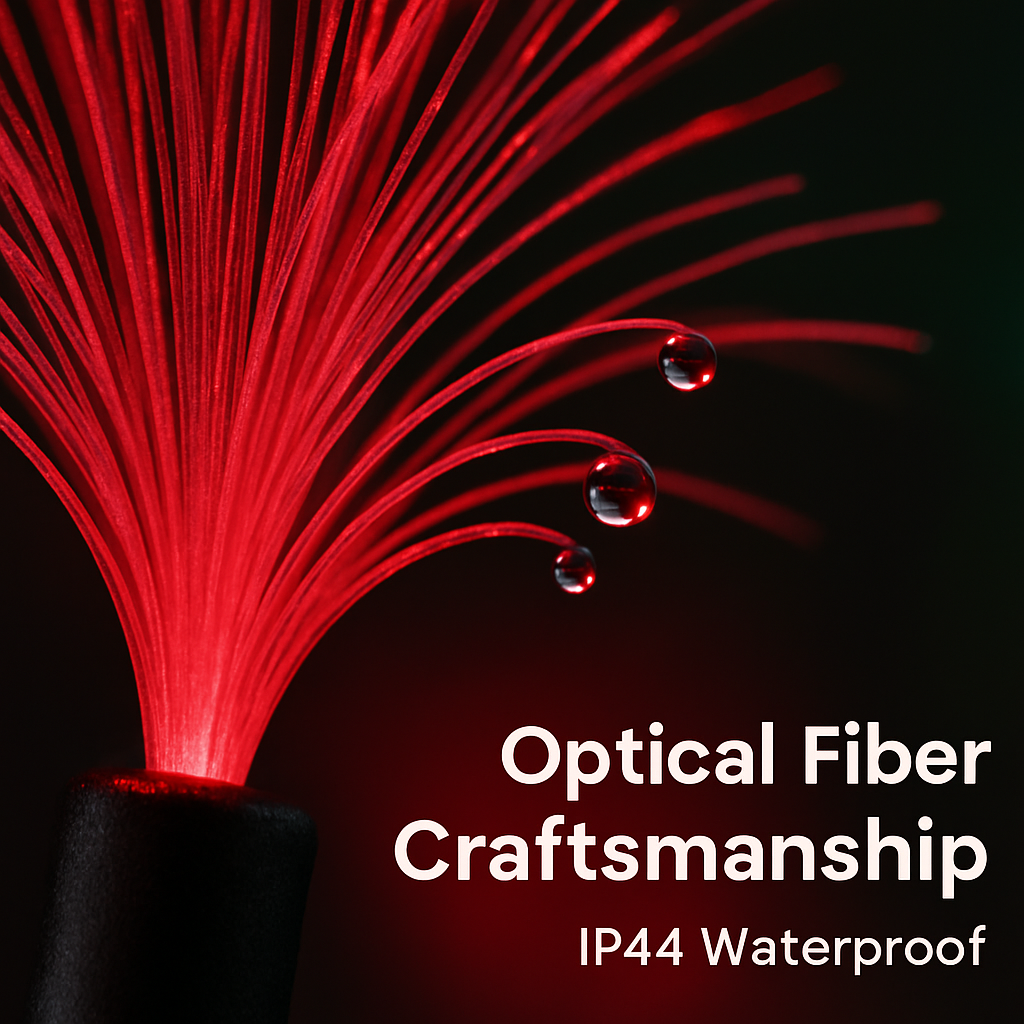 4Pack 7 Color Changing Solar Christmas Tree Lights Outdoor Optical Fiber Stake Lights Cedar Tree Lights with Topper Star IP44 Waterproof for Garden Ya