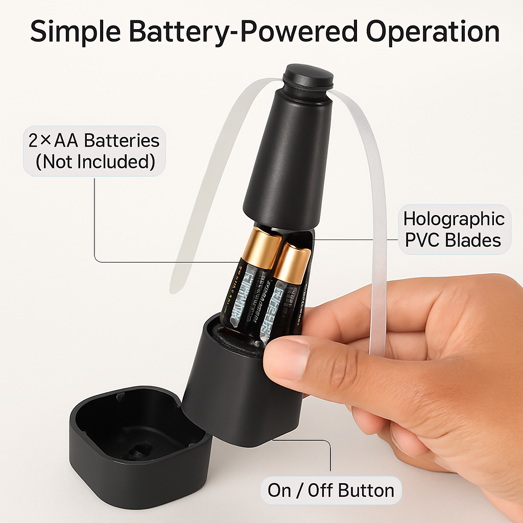 Fly Repellent Table Fan – Battery Powered, Cordless