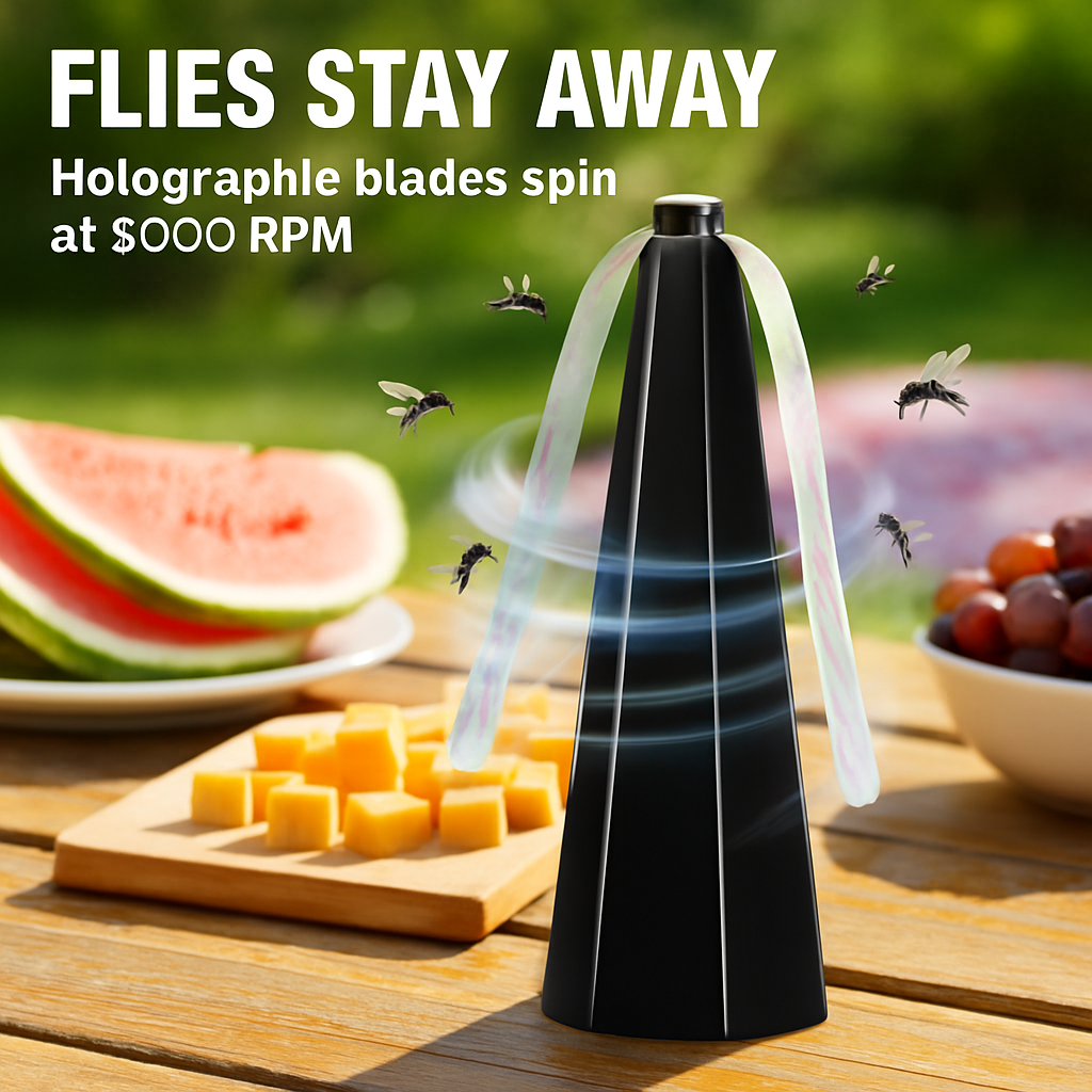 Fly Table Fans with Battery & USB Power, Outdoor Hook